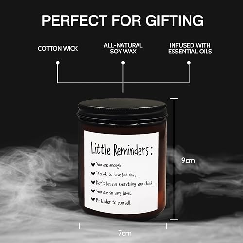 XUISWELL-Inspirational-Scented-Candles-Inspirational-Gifts-for-Women-Friends-Teenage-GirlsLittle-Reminders-Gift-You-are-Enough-Encouragement-Gifts-for-WomenTeens-Girls-Bedroom-Holders-Candles-Jar