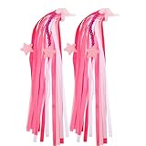 ARTSEWPLY Fahrrad Lenkerbänder Langlebige Farbechte Streamer für Roller und Fahrräder Bunte Robuste Dekoration für Mädchen und Jungen Einfach Anzubringen als Zubehör für Kinderfahrräder