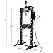 Black Widow 20 Ton Air-Operated Steel H-Frame Garage Adjustable Shop Press with Plates and Pressure Gauge 20T