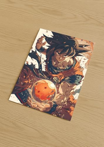 Image of NIJUKA Anime Printed Metal sheet Poster For Home And Room Decoration | For Anime Art Fans Boys And Girls (Just goku)