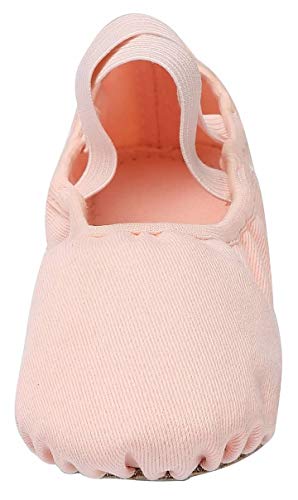 Image of Linodes Stretch Canvas Split Sole Ballet Shoe for Women and Girls Dance | Stretch canvas upper, Breathable, Leather split sole, Stretch-to-fit, For women and girls, Flexible, Comfortable, Lightweight