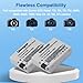 LP-E8 Battery 2 Pack and Dual Charger Compatible with Canon EOS Rebel T2i, T3i, T4i, T5i, EOS 550D, 600D, 650D, 700D, Kiss X4, Kiss X5, Kiss X6, X6i, X7i Cameras