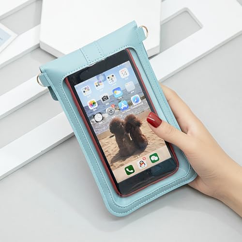 Small Cell Phone Bag for Women, Mini Over Shoulder Handbag Purse with Credit Card Slots4