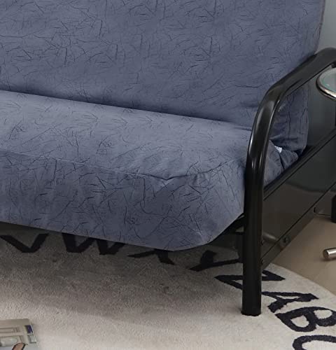 OctoRose Full Size 3 Side Zipper Premium Velvet Rich Opulent Color Bushes - Grey Futon Cover Sofa Daybed Couch Mattress Slipcover (Bush-Grey, Full Size) - Image 4