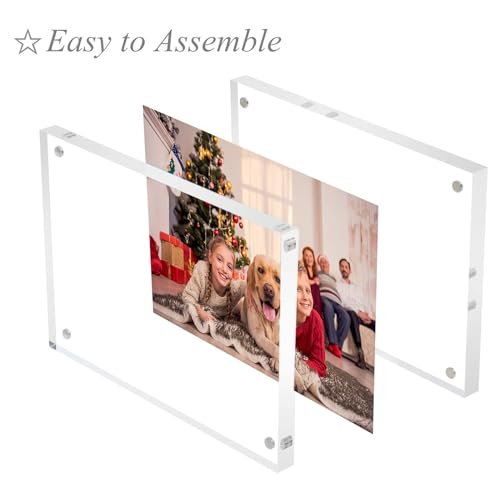 NIUBEE Acryl-Bilderrahmen, 20,3 x 25,4 cm, transparent, doppelseitig, magnetisch, 3 Stück – Ansicht 3