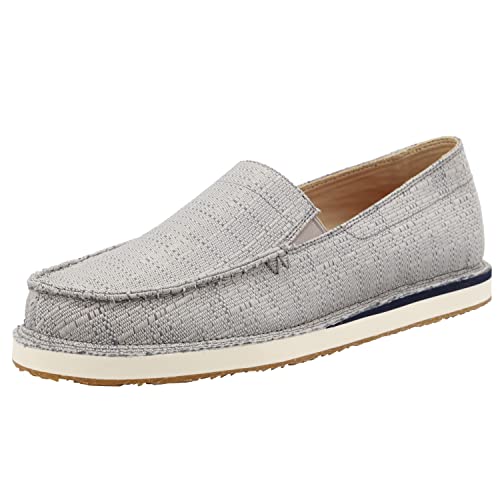 Wrangler Loafer Slip-On for Men - Casual Shoes with Dual-Density Die-Cut EVA Midsoles, Comfortable Inner Lining, and Upcycled Materials, Grey, 12 M