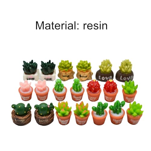 Cactus miniatures de précision en résine pour artisanat de style - 2