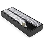 BCW Double Row 2x2 Coin Box | Holds 102 Snaps or 330+ Paper Flips | Coin Storage Box for Collectors | Removable Trays