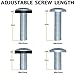 USX MOUNT TV Mounting bolts-M8x 45mm and M8 x 25mm (4PCS) TV Mounting Screws Compatible for Samsung TV with 2.5mm Spacers & 8.5mm Washer