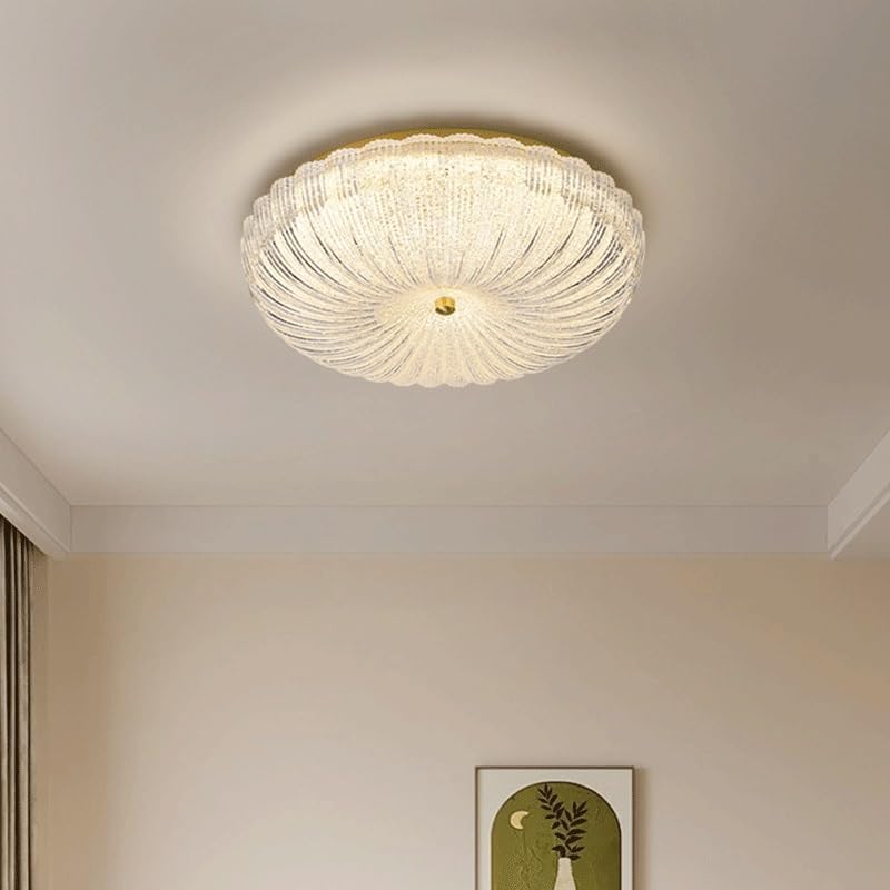 Elegant and Fashionable White Glass Round Bedroom Ceiling Lamps Modern Simple Creative Light LED Source Three Color Dimmable for Living Room Dining Study Hotel image 4