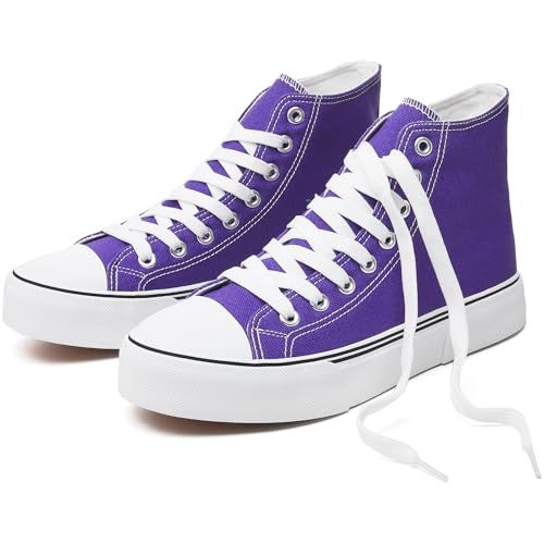 Image of hash bubbie High Top Canvas Sneakers Fashion Walking Shoes | high tops non slip on walking breathable casual comfortable lace up tennis shoes