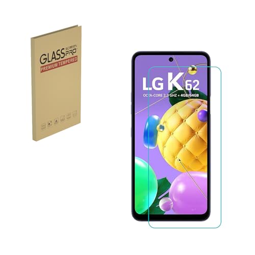 HYGMOCC Protector de pantalla para LG K42 / K52 / K62 / Q52 Película protectora de vidrio templado HD 9H Dureza Estuche Amigable Fácil instalación Anti arañazos Libre de burbujas (1 piezas)