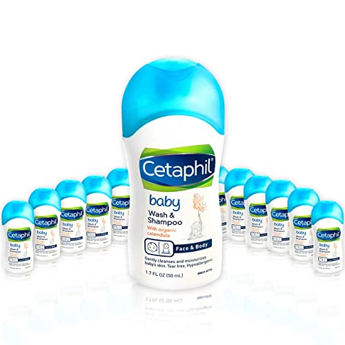 Baby Shampoo and Body Wash by Ceta Phil, Travel Size, Bulk, Tear Free, Hypoallergenic, (Pack of 12)
