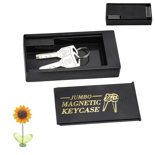 KQDRAVINE Cache-clés pour l'extérieur, boîte magnétique, rangement de voiture, pour véhicules, extérieur, voyage, cachette des clés, boîte magnétique,...