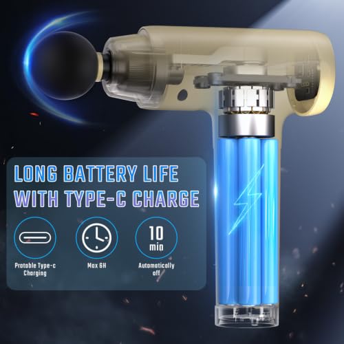 Image of cotsoco Massage Gun Deep Tissue, Muscle Massage Gun with 9 Attachment Heads 20 Speeds & Silent Brushless Motor for Pain Relief, Handheld Percussion Back Massager Gun,Gift for Mom /Dad
