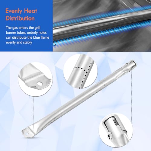 Grillflame GR2205723-OG-00 Replacement Parts for Outdoor Gourmet Grill Parts Burners Heat Plates GR2323101-OG-00 GR2205720-OG-00 GR2205723 6 5 4 Burner Replacement with Igniter Wire Repair Kit