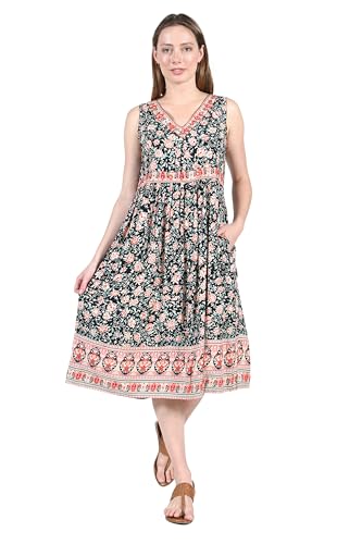 LA CERA Women's Printed Sleeveless Dress2