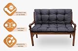 Amazinggirl Bankauflage Sitzkissen Outdoor Hollywoodschaukel Kissen 100 x 100 cm - Sitzpolster Bank Polster für Sitzbank Gartenbank und Paletten Bankkissen Indoor und Outdoorkissen Graphit
