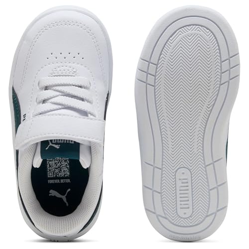 Chaussure PUMA Court Classic Clean AC+ INF bébé sneaker blanche verte taille 26 - 2