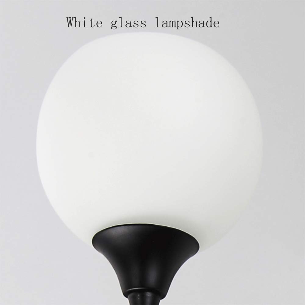 Wandleuchte Nordic Postmodern Wandlampe Eisen Wandlicht Schwarz lampe schlafzimmer Wandleuchten Weiß Glaslampenschirm Wandbeleuchtung Kristall 1 flamme G9*1 Wohnzimmer