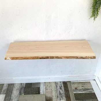 Amazon.co.jp: 一枚板 無垢 ひのき 檜 桧 棚板 棚 カウンター 机 天板