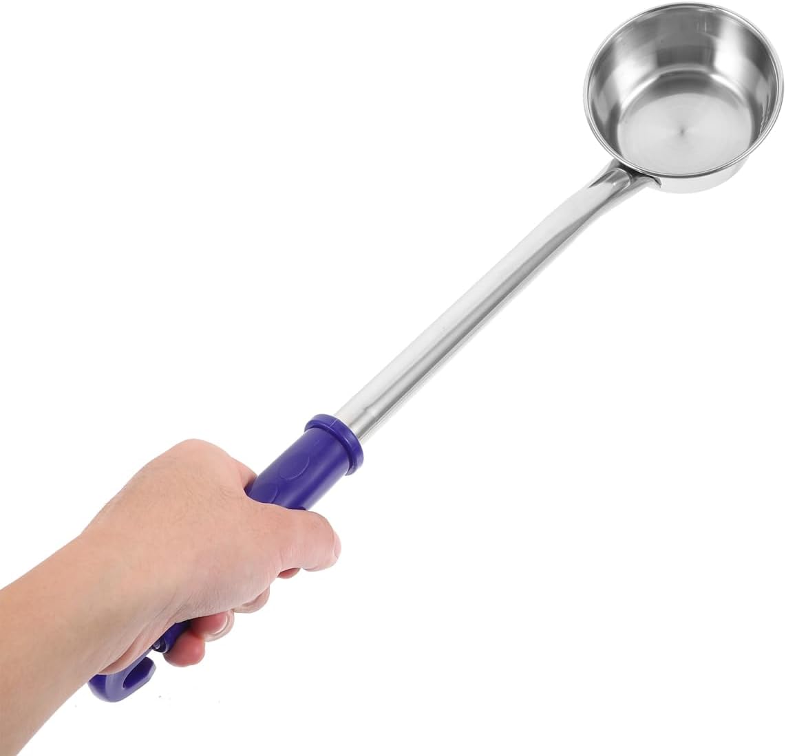 Stainless Steel Long Handle Water Ladle with Hook Deep Bowl Kitchen Spoon for Serving Soup Water Handle 18.7 Inch