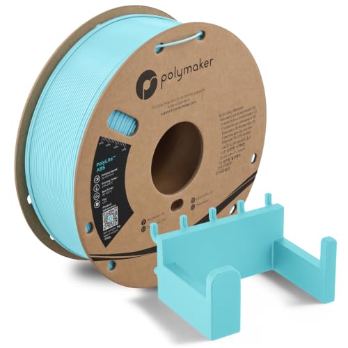 PolyLite ABS 3D Filament 1.75mm Light Blue - 1kg Heat Resistant ABS Cardboard Spool