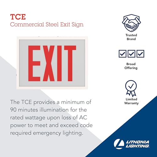 Image of Lithonia Lighting TCE Commercial Steel Exit Sign (Pack of 1)