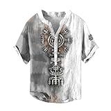 Vêtements viking pour homme - T-shirt de sport - Séchage rapide - Respirant - Manches cour...