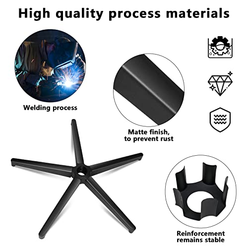 Bell Glides Caster Wheels To Fixed Stationary Castors,28'' Heavy Duty Office Chair Base Replacement #TOP5