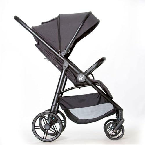 Asalvo FIYI Silla de Paseo, Carrito bebé, Carro para bebés, Confortable, Ultraligera, Segura, Capota con Ventana y Freno Trasero, Manejable, Plegado compacto, Carga Máxima 24 kg, Negro - imagen 3