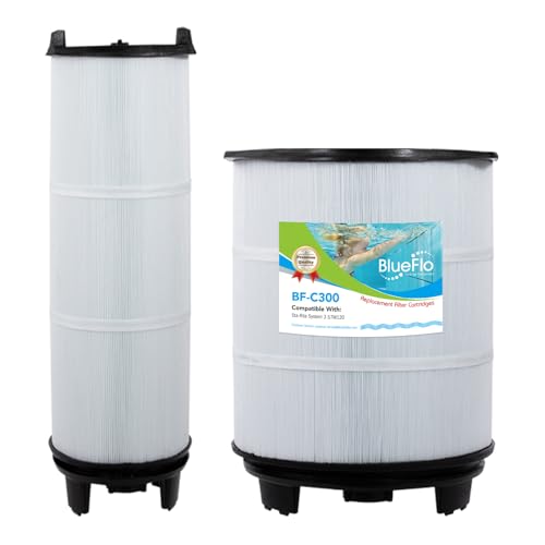 BLUEFLO S7M120 Pool Fliter Cartridges Inner and Outer Set Replacement for System 3 S7M120 Sta-Rite 25021-0200S & 25022-0201S SR300 Pentair 300sq.ft (Black)