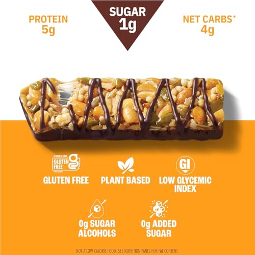 Munk Pack Nut and Seed Snack Bars 5g Protein 1g Sugar 3g Net Carbs Low Sugar Keto and Gluten Free Snack for Adults and Kids Peanut Butter Dark Chocolate 492 oz 24 Pack