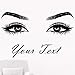 Testo Salone di Bellezza Decalcomania Della Parete Sopracciglia Maky Up Wall Sticker Estensione Ciglia Da Parete In Vinile Poster Lash Bar Decor 8 # 66x42 cm
