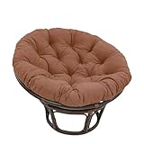 Funda de Asiento para Cojín de Silla Papasan, Cojín Grueso para Silla, Cojín de Asiento Cómodo y Suave, Silla Colgante para Interior y Exterior, Cojín para Silla de Jardín(Brown,40 * 40cm)