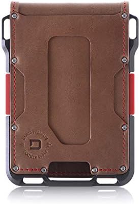 Dango M1 Maverick Wallet - CNC-Machined Aluminum, RFID Blocking, Made in USA (Bifold - Rawhide/Slate Grey)
