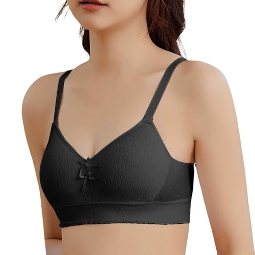 Training Bras for Girls Size 9-14 Comfortable Breathable Soft Solid Color Bra Adjustable Cotton Cami Bralettes - Main Image