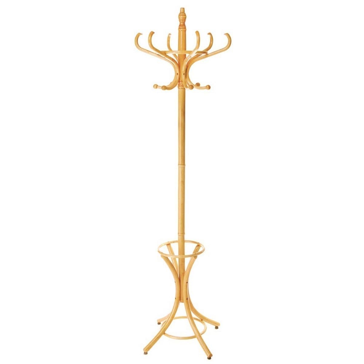Porte-manteau bois classique LOLAhome marron 12 bras 184 cm