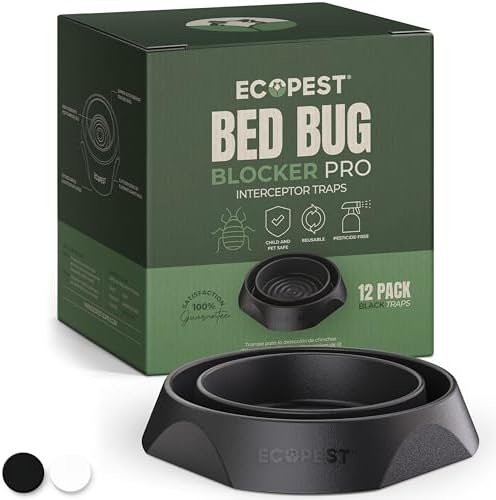 Bed Bug Interceptors - 12 Pack | Bed Bug Blocker (Pro) Intercepto...