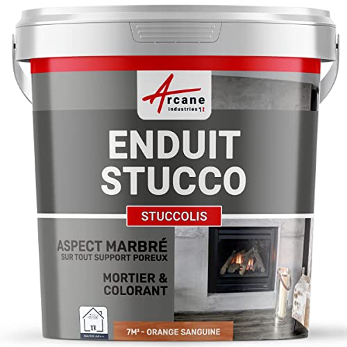 Stuckfarbe, STUCCOLIS Putz mit Mörtel und Farbstoff Blutorange - kit bis zu 7 m² Stuckfarbe, STUCCOLIS Putz mit Mörtel und Farbstoff Blutorange - kit bis zu 7 m²
