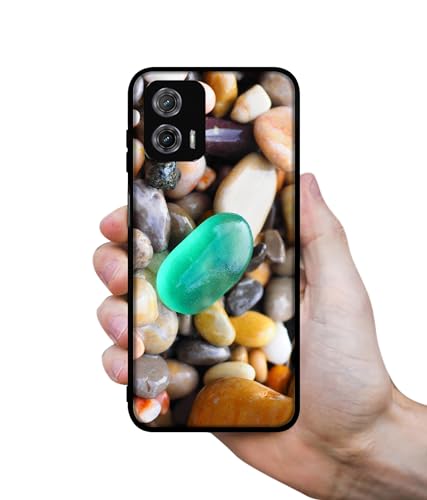 Image of Sea Stones Design Premium 2D Printed Metal Back Case Cover for Motorola Moto G73 5G