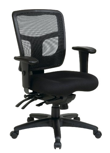 Office Star Mid Back ProGrid Back FreeFlex Seat with Adjustable Arms and Multi-Function