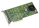 KALEA-INFORMATIQUE PCIe 3.0 x8 Controller-Karte für 4 M.2 M2 NVMe M Key HARWARE Raid 0 1 SSDs, mit Marvell 88NR2241B0 Chipsatz.