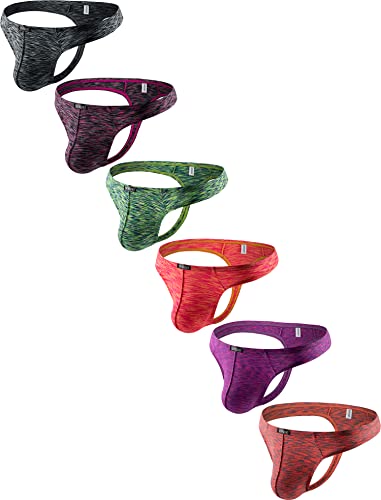 iKingsky Men's Colorful Thong Quick-dry T-back Underwear Sexy Bulge Under Panties for Men