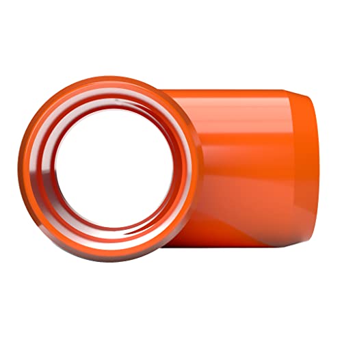 Formufit F114Tee-Or-4 Tee Pvc Fitting, Furniture Grade, 1-1/4" Size, Orange (Pack Of 4) #TOP2