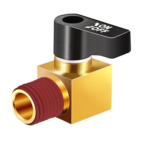Air Compressor Drain Valve 1/4 NPT Drain Cock Ball Valves Brass Male Thread Air Compressor Accessories Male Ball Type Drains Valves