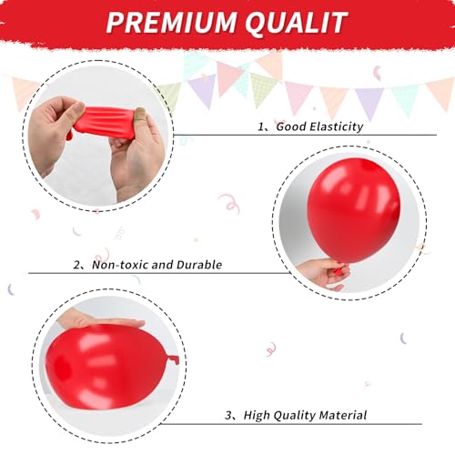Image of Red Black Silver Balloons, Black and Red Balloons Metallic Silver Balloon Confetti Balloon for for Man Theme Birthday Baby Shower Wedding Race Car Party Decorations