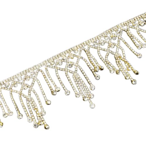 Garniture à franges en strass pour relooker des chaussures amovibles