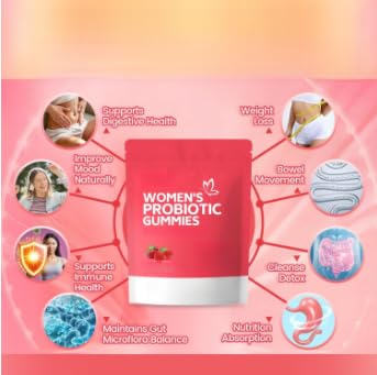 Women's Probiotic Gummies, Vaginal Probiotics, Balance Gummies, Vitamin C for Menstrual Pain Relief