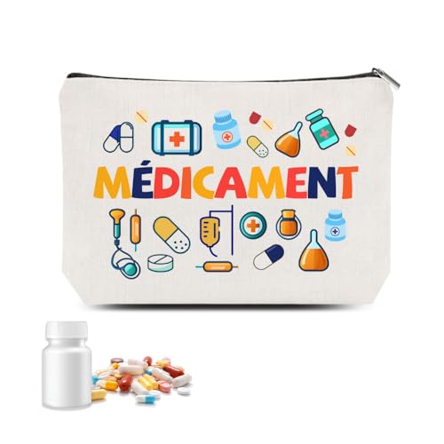 ShiQiao Spl Trousse de Rangement Médicaments Voyage Compacte Organisateur Portable Toile pour Kit Premiers Soins Sac Organisateur de Médecine Cadeau d'anniversaire pour Femme Homme